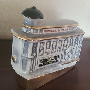 Vintage 1968 Ezra Brooks whiskey ceramic decanter